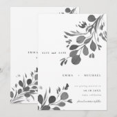 Aquarelle Eucalyptus Feuilles Enregistrer la carte (Devant / Derrière)