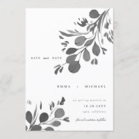 Aquarelle Eucalyptus Feuilles Enregistrer la carte