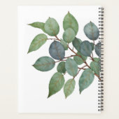 Aquarelle eucalyptus feuilles personnel élégant (Dos)