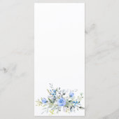 Aquarelle Eucalyptus Green Dîner Mariage Menu (Dos)