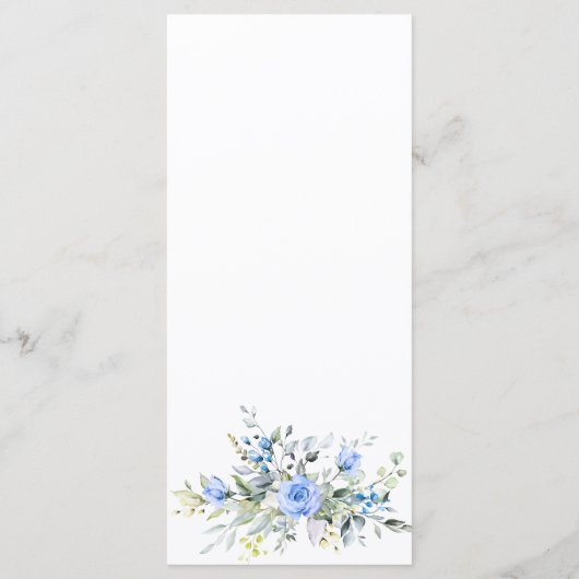 Aquarelle Eucalyptus Green Dîner Mariage Menu (Dos)