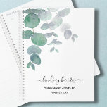 Aquarelle Eucalyptus joaillier personnalisé 2025<br><div class="desc">Ce planificateur unique est décoré de feuilles d'eucalyptus aquarelle et de typographie stylisée. Facile à personnaliser. Aquarelle originale © Michele Davies.</div>