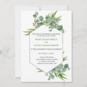 Aquarelle Eucalyptus Masse Nuptiale Invitation (Devant)