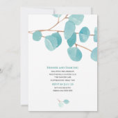 Aquarelle Eucalyptus Masse Nuptiale Invitation (Dos)