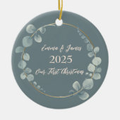 Aquarelle Eucalyptus Ornement personnalisé (Devant)