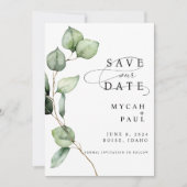 Aquarelle Eucalyptus Photo Enregistrer la carte Da (Devant)