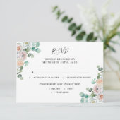 Aquarelle Eucalyptus Rose mariage botanique RSVP (Debout devant)