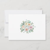 Aquarelle Eucalyptus Rose mariage botanique RSVP (Dos)