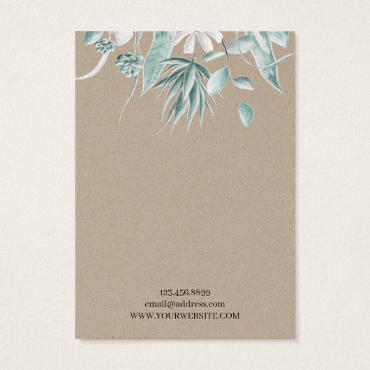 Aquarelle Eucalyptus Succulent ・ Écran de collier (Dos)