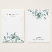 Aquarelle Eucalyptus Succulent ・ Écran de collier (Devant & derrière)