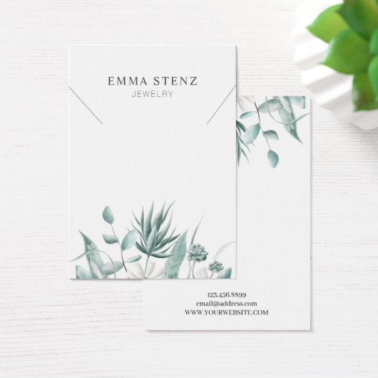 Aquarelle Eucalyptus Succulent ・ Écran de collier (Bureau)