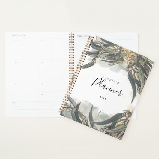 Aquarelle Eucalyptus Verdure Feuille (Devant avec enveloppe)