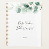 Aquarelle Eucalyptus Verdure Gold Foliage (Devant)