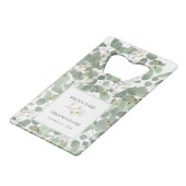 Aquarelle Eucalyptus Verdure Mariage Faveur (Devant Angle)