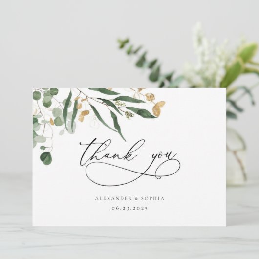 Aquarelle eucalyptus verdure mariage merci c (Debout devant)