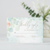 Aquarelle Eucalyptus Verdure Monogramme RSVP (Debout devant)
