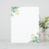 Aquarelle Eucalyptus Vert Papier papeterie (Debout devant)