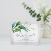 Aquarelle Faire-part de déplacement de feuillage v (Debout devant)