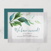 Aquarelle Faire-part de déplacement de feuillage v (Devant / Derrière)