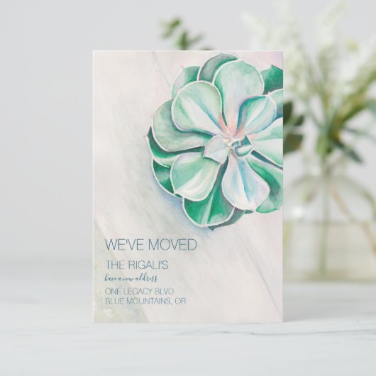 Aquarelle Faire-part de déplacement efficace (Debout devant)