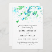 Aquarelle Faire-part de mariage (Devant / Derrière)