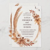 Aquarelle Faire-part de mariage 2025 (Devant / Derrière)