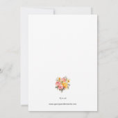 Aquarelle Faire-part de mariage citron rose (Dos)