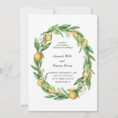 Aquarelle Faire-part de mariage d'agrumes (Devant)