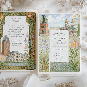 Aquarelle Faire-part de mariage Darmstadt