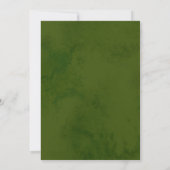 Aquarelle Faire-part de mariage de feuillage vert (Dos)