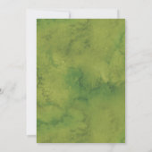 Aquarelle Faire-part de mariage de feuillage vert (Dos)