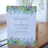 Aquarelle Faire-part de mariage de fleurs tropical