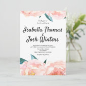 Aquarelle Faire-part de mariage de tourbe de pêche (Debout devant)