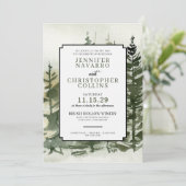 Aquarelle Faire-part de mariage extérieure (Debout devant)