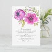 Aquarelle Faire-part de mariage Fleurs (Debout devant)