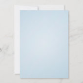 Aquarelle Faire-part de mariage Fleurs Bleues (Dos)