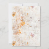 Aquarelle Faire-part de mariage Fleurs délicates (Dos)