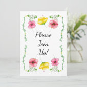 Aquarelle Faire-part de mariage florale (Debout devant)