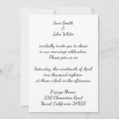 Aquarelle Faire-part de mariage florale (Dos)