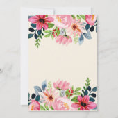 Aquarelle Faire-part de mariage florale (Dos)