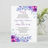 Aquarelle Faire-part de mariage florale (Debout devant)