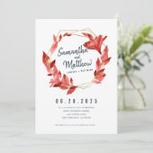 Aquarelle Faire-part de mariage florale (Debout devant)