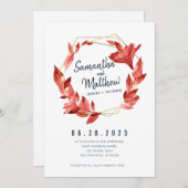 Aquarelle Faire-part de mariage florale (Devant / Derrière)