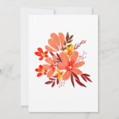 Aquarelle Faire-part de mariage florale (Dos)