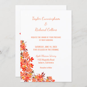 Aquarelle Faire-part de mariage florale