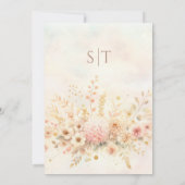 Aquarelle Faire-part de mariage florale (Dos)