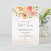 Aquarelle Faire-part de mariage florale (Debout devant)