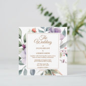 Aquarelle Faire-part de mariage florale botanique (Debout devant)