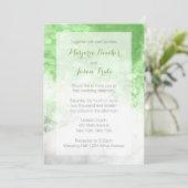 Aquarelle - Faire-part de mariage - Vert (Debout devant)