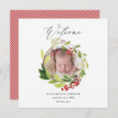 Aquarelle faire-part de naissance d'hiver (Devant / Derrière)